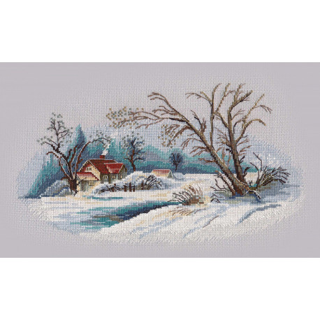 Набор для вышивки крестом Овен Зимний пейзаж 1300о фото