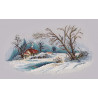 Набір для вишивання хрестиком Овен Зимовий пейзаж 1300о фото