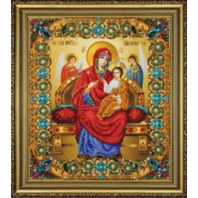 Набор для вышивания бисером Картины Бисером Икона Божьей Матери Всецарица  Р-415