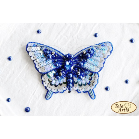 Набор для вышивания бисером Tela Artis Синяя бабочка Б-209 фото