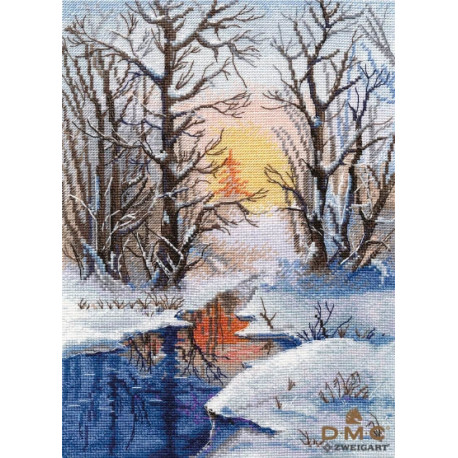 Набор для вышивки крестом Овен Зимний ручей 1334о фото