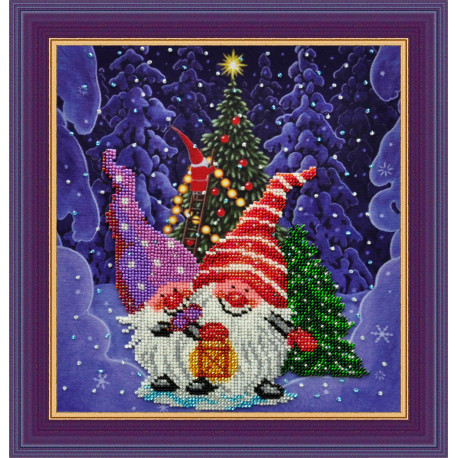 Набор для вышивания Картины Бисером Р-141 Зимняя сказка фото