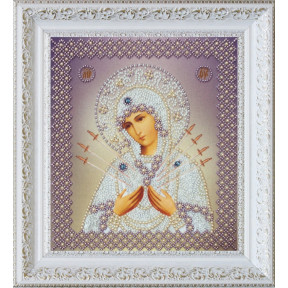 Набор для вышивания Картины Бисером Р-328 Икона Божией Матери Семистрельная (серебро)