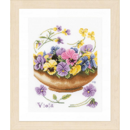 Набор для вышивания Lanarte Violets Фиалки PN-0168600 фото