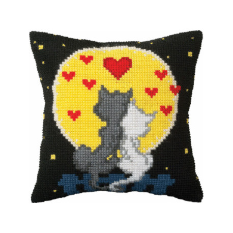 Набор для вышивки подушки Чарівна Мить РТ-166 Влюбленные коты