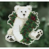 Holiday Polar Bear / Праздничный полярный медведь Mill Hill Набор для вышивания крестом MH180306