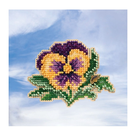 Tricolor Pansy / Цветок Mill Hill Набор для вышивания крестом MH181911