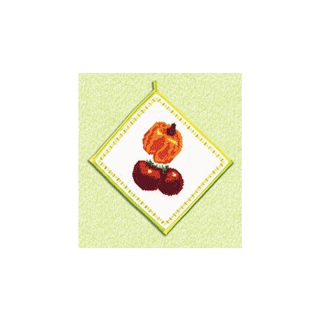 Набор для вышивки крестом Чарівна Мить 379ч Прихватка Овощи фото