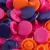 Кнопки Color Snaps (оранжевого, ярко-розового и фиолетового цвета) Prym 393006