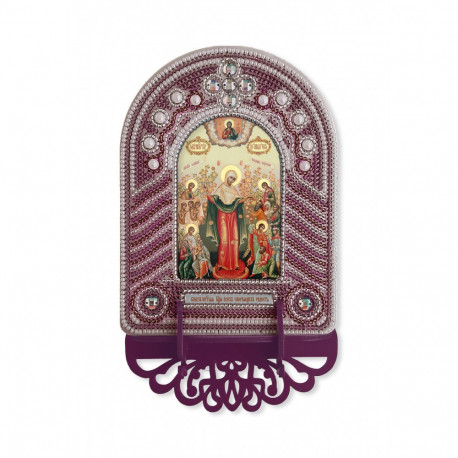Богородица Всех Скорбящих Радость Набор для создания иконы с вышитой рамкой-киотом Нова Слобода ВК1018