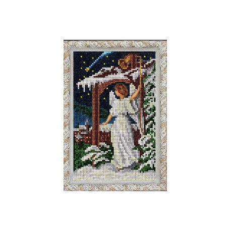 Набор для вышивания бисером КиТ 80915 Рождественский ангел фото