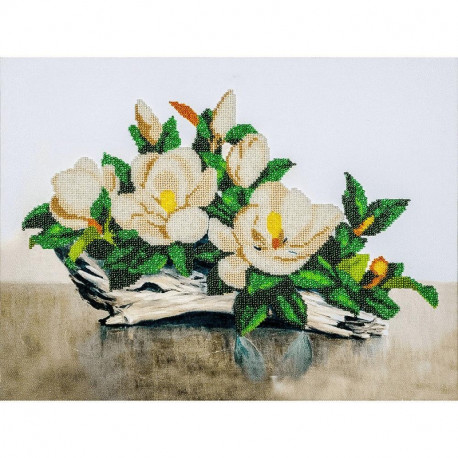 Белая орхидея Набор для вышивки бисером Волшебная страна FLF-019