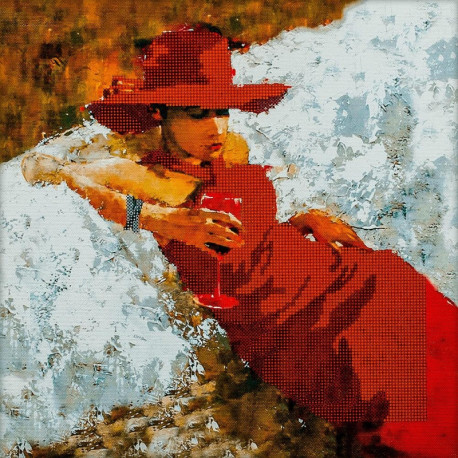 Lady in Red Схема для вышивания бисером Волшебная страна