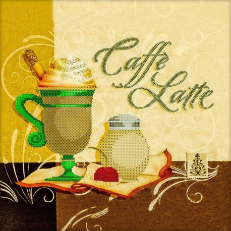 Caffe latte Схема для вышивания бисером Волшебная страна