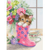 Симпатичний кошеня Набір для вишивки Luca-S B2390 фото