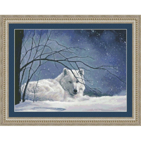 Набор для вышивания Kustom Krafts 98667 Белый волк фото
