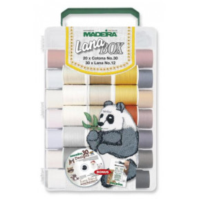  Lana/Cotona дорожный, вышивальный набор+CD диск (30xLana 200м, 20xCotona 200м, 2xBobbinfil 1500м) 8052