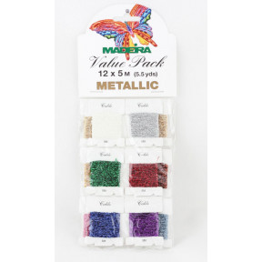 Блискучі нитки для вишивання (Value Packs) 9704 Metallic №40 12 карток х 5 м