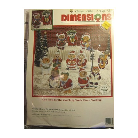 Набір для вишивання Dimensions 8468 Santa Claws Ornament фото