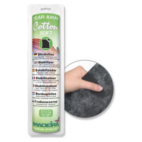 Стабилизатор Cotton Soft черный отрывной, для всех видов ткани