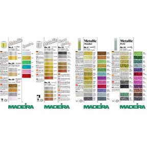 Карта кольорів Metallic для рукоділля №4,6,8,10,12,20,25 Spectra 116