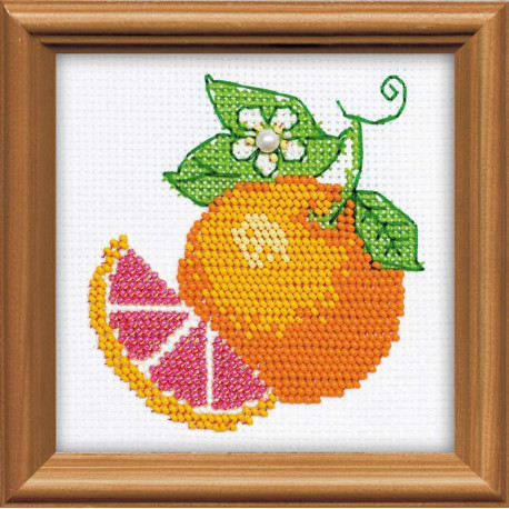 Набор для вышивания бисером Риолис 1263 Апельсин фото