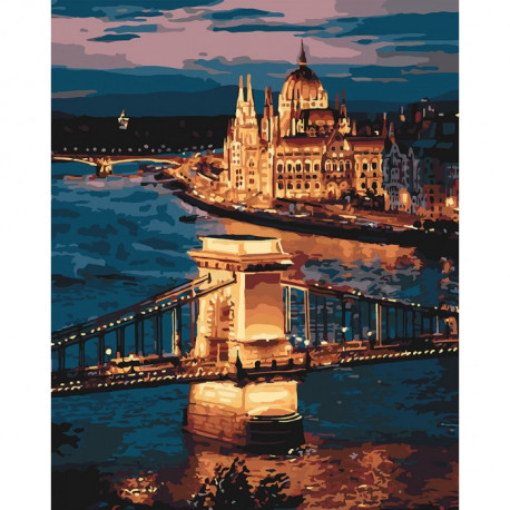 Волшебный Будапешт Картина по номерам Идейка холст на подрамнике 40x50см КНО3557