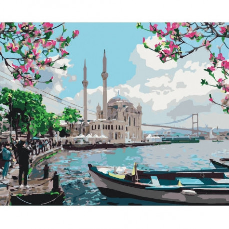 Турецкое побережье Картина по номерам Идейка холст на подрамнике 40x50см КНО2166