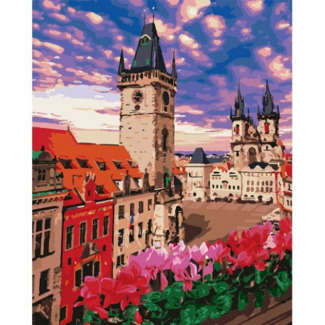 Невероятная Прага Картина по номерам Идейка холст на подрамнике 40x50см КНО3574