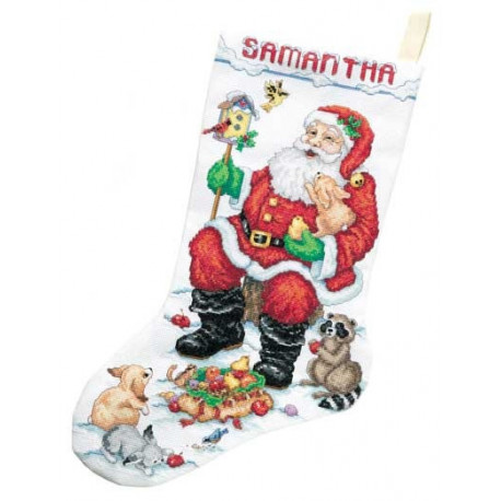 Набор для вышивания сапога Janlynn 023-0210 Santa & Animals фото
