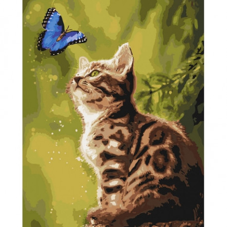 Загадочная бабочка Картина по номерам Идейка холст на подрамнике 40x50см КНО4150
