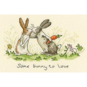 Влюбленный кролик Bothy Threads Набор для вышивания крестом XAJ3
