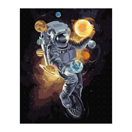 Космічний жонглер BrushMe полотно на підрамнику 40x50см GX34813