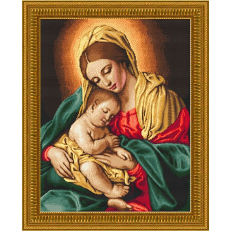 Набір для вишивання Kustom Krafts 18047 Мадонна з немовлям фото