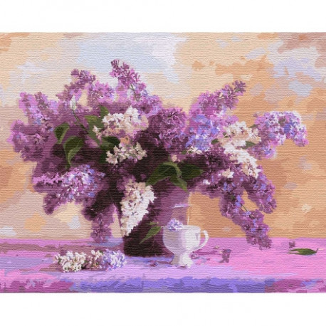 Яркий букет сирени©Ira Volkova Картина по номерам Идейка холст на подрамнике 40x50см КНО3111