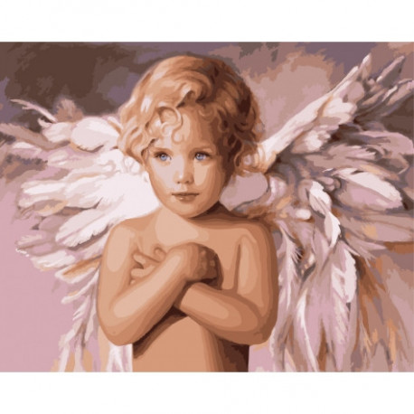 Ангел удачи Картина по номерам Идейка холст на подрамнике 40x50см КНО2315