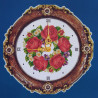 Часы. Розы Набор для вышивания крестом с печатью на ткани NKF