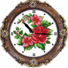 Годинник з трояндами Набір для вишивання хрестиком з печаткою