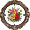 Часы с розами Набор для вышивания крестом с печатью на ткани