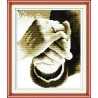 Рука в руке Набор для вышивания крестом с печатью на ткани NKF