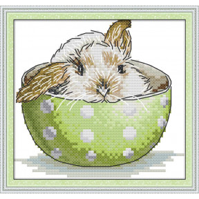 Милый кролик Набор для вышивания крестом с печатью на ткани NKF DА 192