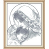 Мадонна з немовлям Набір для вишивання хрестиком з печаткою на