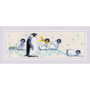 Пингвинчики Набор для вышивания крестом Риолис 1975
