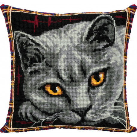 Подушка. Британская кошка Набор для вышивки крестом Panna