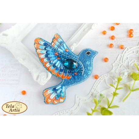 Набор для вышивания бисером Tela Artis Синяя птица счастья