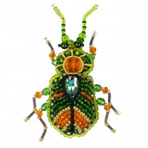 Зелёный жук Набор для изготовления броши Crystal Art  БП-329