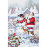 Снеговик и Санта Набор для вышивания крестом LETISTITCH L8015