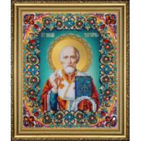 Ікона Святий Миколай Чудотворець набір для вишивання бісером Картини Бісером P-434