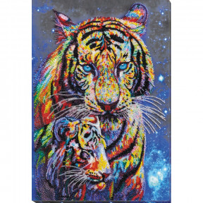 Тигры цветные Набор для вышивки бисером Абрис Арт AB-833