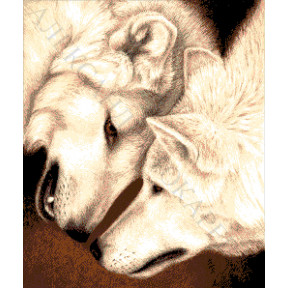 Белые волки Набор для вышивания бисером ТМ АЛЕКСАНДРА ТОКАРЕВА  25-2530-НБ
